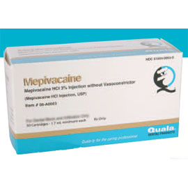 Mepivacaine ( Carbocaine ) HCl. 3% plain -Quala