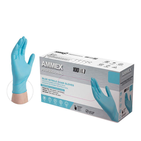 AMMEX® PROFESSIONAL Exam Grade Nitrile Gloves (Powder Free | Latex Free) 100/Box