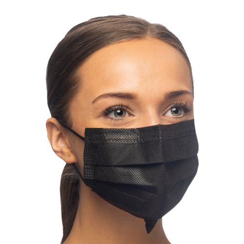 Crosstex™ Earloop Mask with Secure Fit™ Technology -Level3 Black