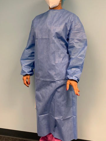almadix 35g SMS - Disposable Isolation Gown/Clothing-Blue (( $3.95 per Gown))