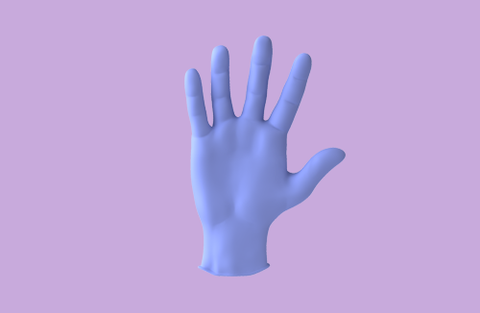 VENTYV NITRILE POWDER FREE EXAM GLOVE PLUS 3.5 (ELEPHANT) Violet Blue 200/Box