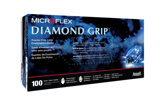 ANSELL MICROFLEX® Diamond Grip® MF-300 POWDER-FREE LATEX EXAM GLOVES(100/box)