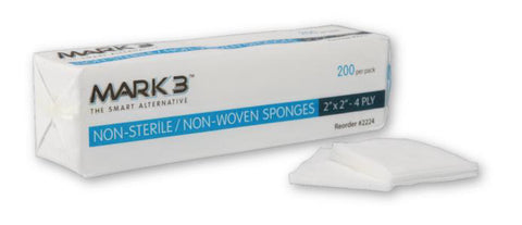 Sponges Non Woven Non Sterile 2x2   4-Ply 5000/cs -MARK3